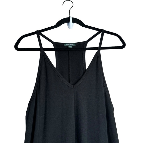 Wild Fable V-Neck Knit Cropped Jumpsuit Black XS - Picture 3 of 11